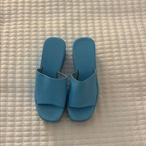 Elegant Sky Blue Platform Sandals